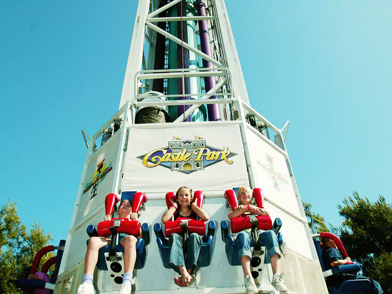 Dragon Drop Tower at Castle Park