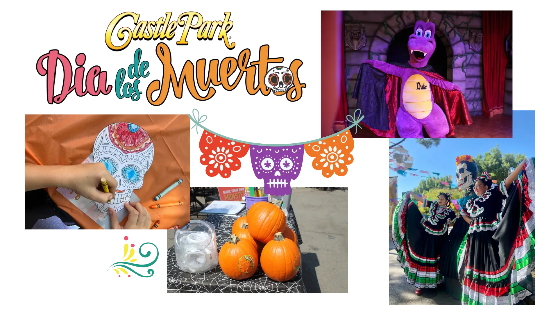 Dia de los Muertos daytime halloween event at castle park